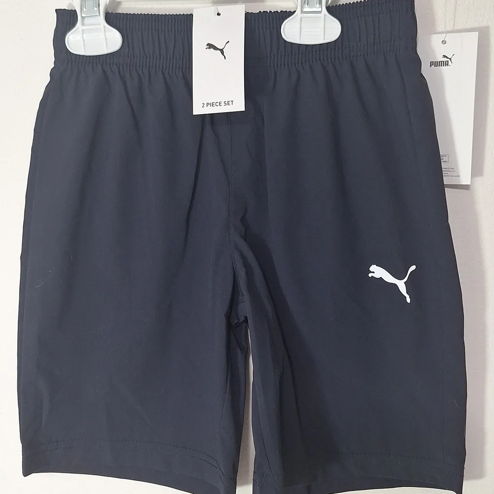 Boys Puma Tee And Shorts Set With Iconic Logo 2 Piece Set - Picture 4 of 11